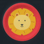 Prato De Papel Lion Birthday Kids Room Wall Art Paper Placas<br><div class="desc">Lion Birthday Kids Room Wall Art Paper Placas</div>