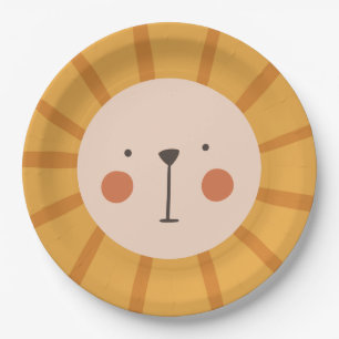Prato De Papel Lion Birthday Kids Wall