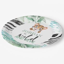 Prato De Papel Lion Jungle Personalizado 5 Birthday