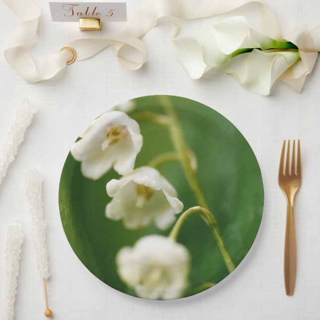 Prato De Papel Lírio-do-vale branco (Convallaria majalis) (Casamento)