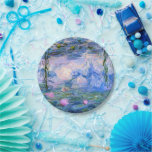Prato De Papel Lírios de água<br><div class="desc">Lírios d'água é uma série de mais de 200 pinturas a óleo pelo impressionista francês Claude Monet. Esta pintura,  completada em 1919,  apresenta tons de azul e rosa.</div>