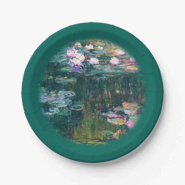Prato De Papel Lírios de água de Monet (Frente)