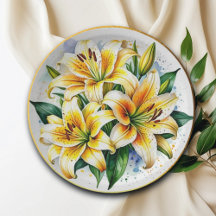 Lírios de Aquarela Elegante