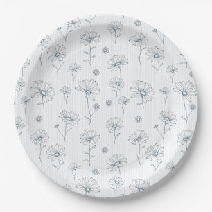 Prato De Papel Listra de Margarida Pastel em Arte de Linha (2)