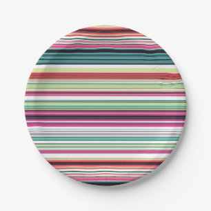 Prato De Papel Listras brancas, brancas e cegas