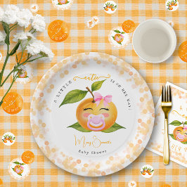 Prato De Papel Little Cutie Baby Shower Party Plates