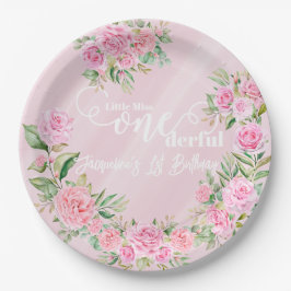 Prato De Papel Little Miss ONEderful 1st First Birthday