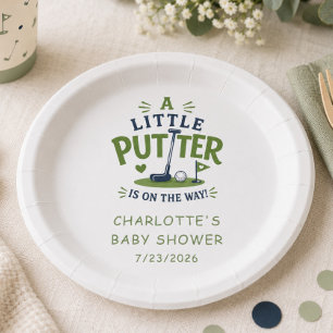 Prato de Papel Little Putter Chás de Bebê