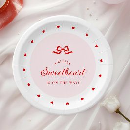 Prato De Papel Little Sweetheart Baby Shower Paper Plates