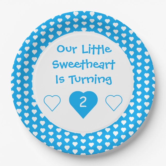 Prato De Papel Little Swetheart Birthday (Frente)