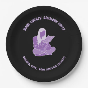 Prato De Papel Livros de temas de festa de aniversário