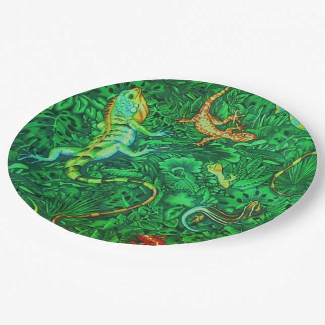 Prato De Papel Lizards Batik (Inclinado)
