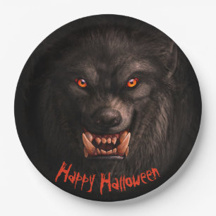 Prato De Papel Lobisomem (Lycanthropy) Halloween