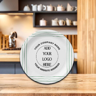 Prato De Papel Logotipo comercial personalizado