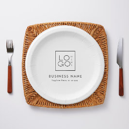 Prato De Papel Logotipo comercial personalizado e parte de evento