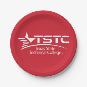 Prato De Papel Logotipo da Faculdade Técnica do Estado do Texas