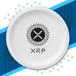 Prato De Papel Logotipo do Círculo Decorativo Criptocurrency Cryp