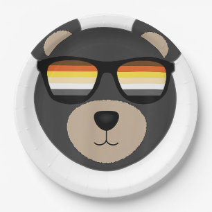 Prato De Papel Logotipo dos óculos solares do gay Bear