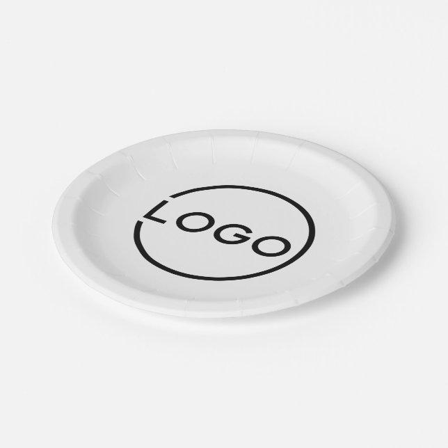 Prato De Papel Logotipo Empresarial Personalizado (Inclinado)