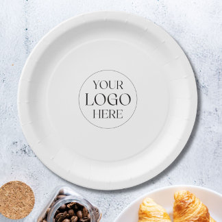 Prato De Papel Logotipo Empresarial Personalizado Simples