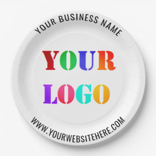 Prato De Papel Logotipo Personalizado Texto Promocional Papéis Co