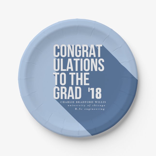 PRATO DE PAPEL LONGA SOMBRA FELICITA O FORMANDO (Frente)