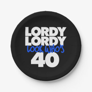 Prato De Papel Lordy Lordy olha quem tem 40 anos