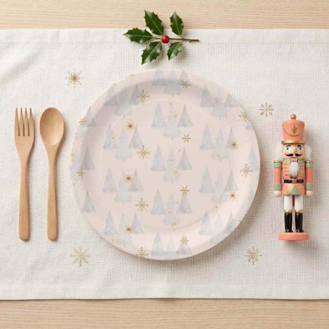 Prato De Papel Louça de mesa Árvore de Pinheiro Fada do Açúcar do (Nutcracker Sugar Plum Fairy Pine Tree Tableware Paper Plates)