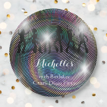 Louco aniversário disco psicodélico retrô