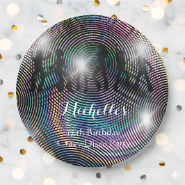 Prato De Papel Louco aniversário disco psicodélico retrô