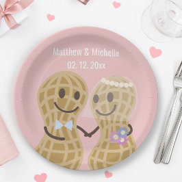 Prato De Papel Loucos Sobre Um Chá de panela De Casamento Bonito