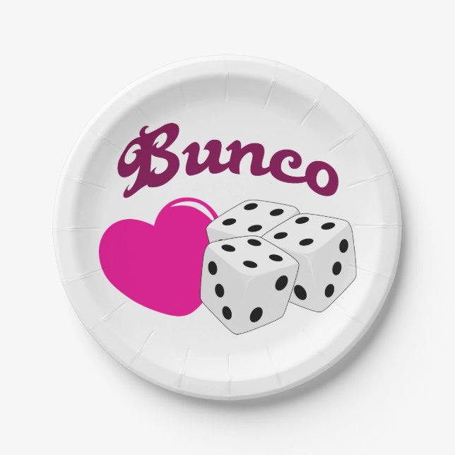 Prato De Papel Love Bunco (Frente)