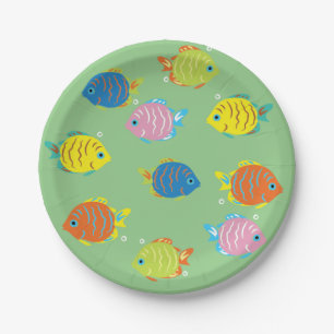 Prato De Papel Lovely Fishes