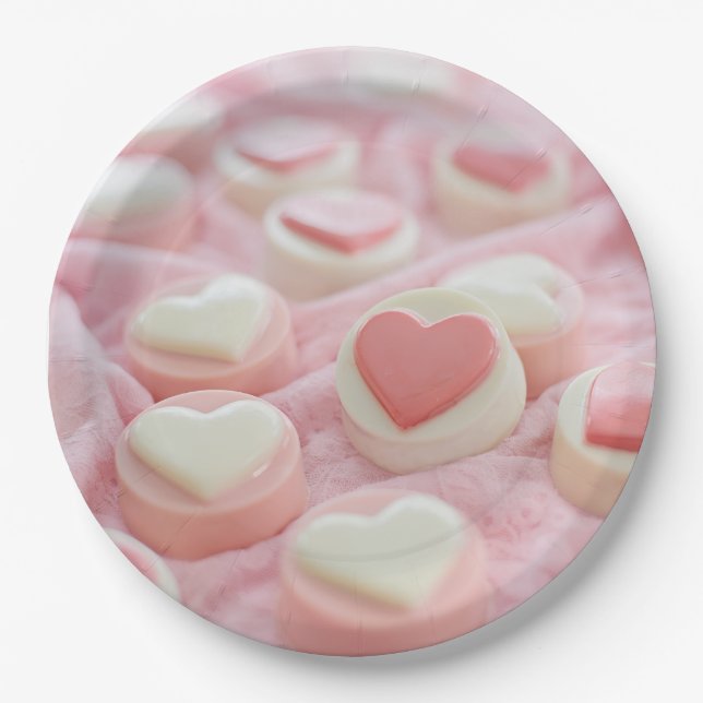 Prato De Papel lovely pink  (Frente)