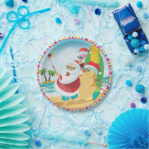 Prato De Papel Luau Papais noeis JUMBO Janto Placas