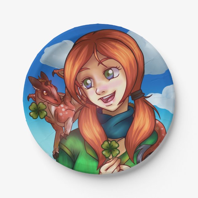 Prato De Papel Lucky Girl (Frente)