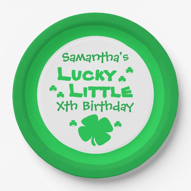 Prato De Papel Lucky Little Birthday (Frente)
