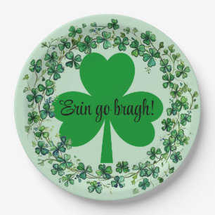 Prato De Papel Lucky Plates para uma Celebração do Tema Irlandês