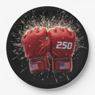Prato De Papel Luvas Red UFC Luvas para os EUA 250.º Aniversário