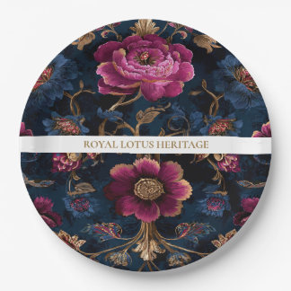 Prato De Papel Luxury Floral Vintage Royal