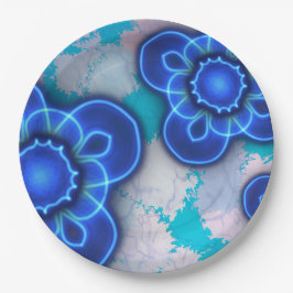 Prato De Papel Luz azul