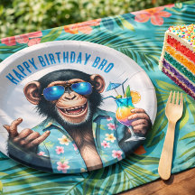 Macaco de Verão Feliz Aniversário Irmão Vibrações