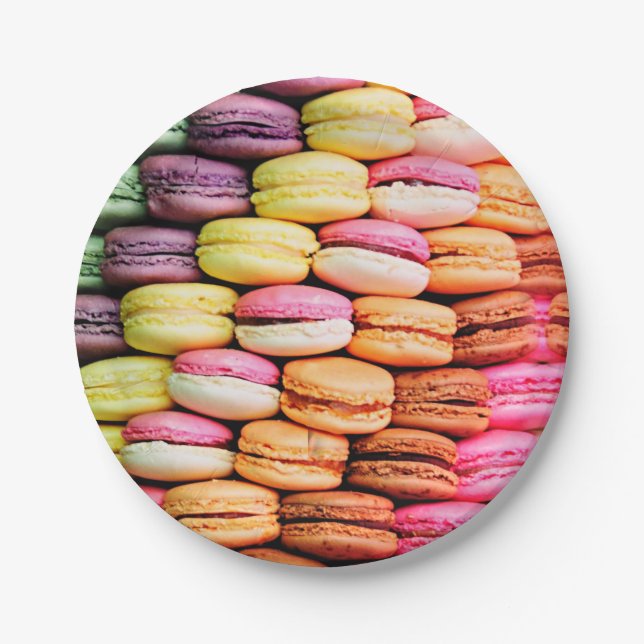 Prato De Papel Macaron francês (Frente)