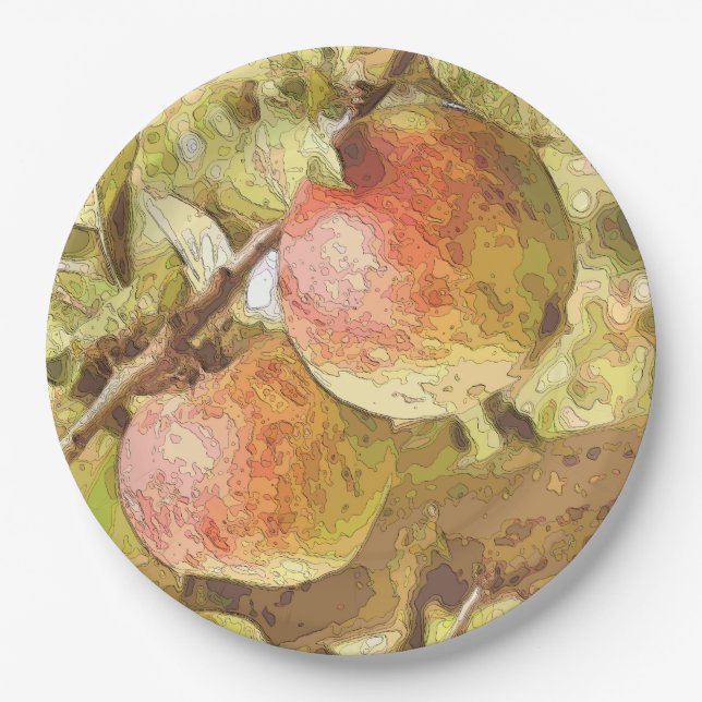 PRATO DE PAPEL MAÇÃS (Frente)