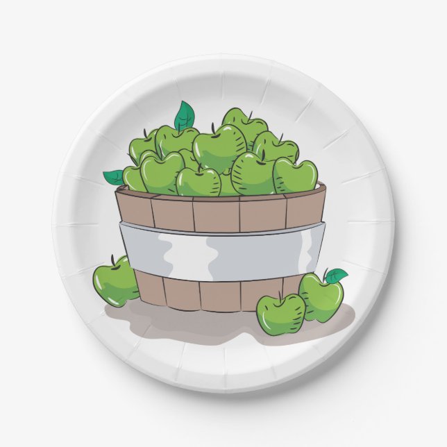 Prato De Papel Maçãs verdes (Frente)