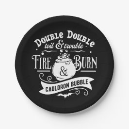 Prato De Papel Macbeth feitiçaria Halloween