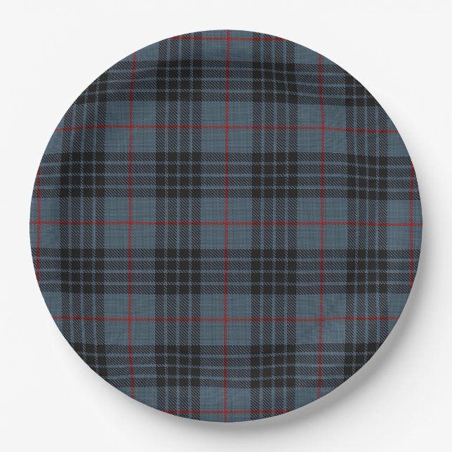 Prato De Papel MacKay Blue Tartan (Frente)