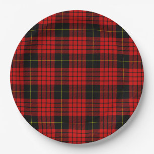 Prato De Papel MacQueen Tartan Red and Black Xadrez