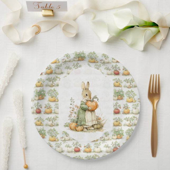 Prato De Papel Mãe Bunny e Chá de fraldas de abóbora (Casamento)