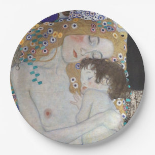 Prato De Papel Mãe e Criança de Gustav Klimt